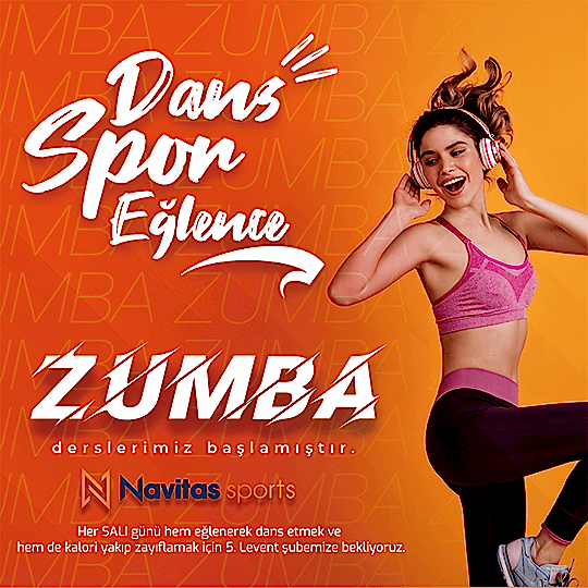 ZUMBA Derslerimiz Her Salı 5.Levent Tesisimizde